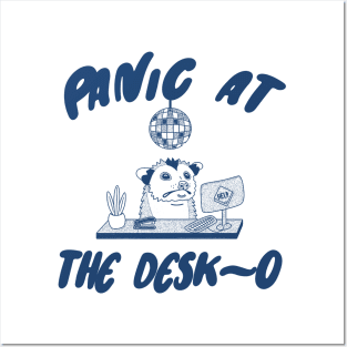 Panic at the Desk-o Opossum Shirt, Weird Opossum Meme Posters and Art
